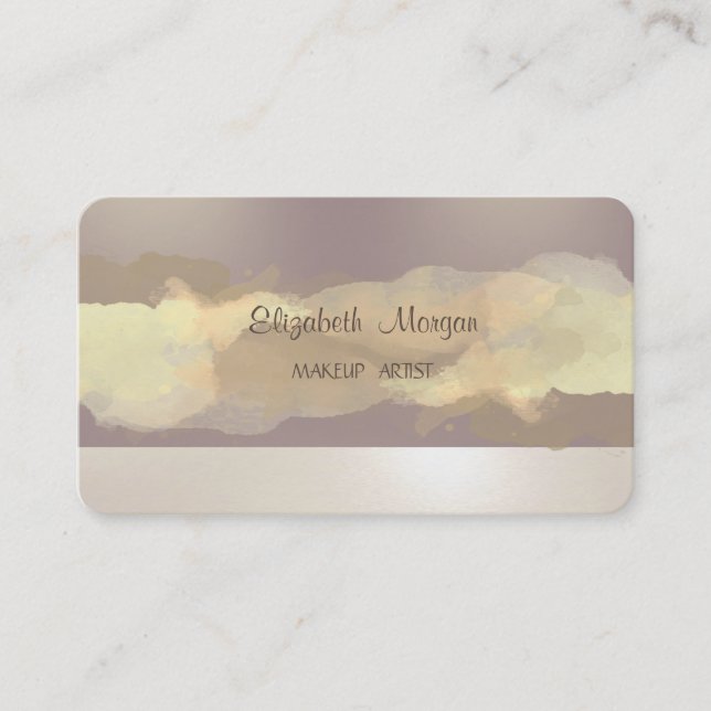 Modern  Watercolor Brush Stroke Business Card (Front)