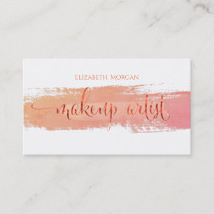 Modern Watercolor Brush Stroke,Makeup Artist Business Card