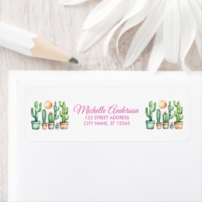 Modern Watercolor Cactus Cacti Desert Succulent (Insitu)