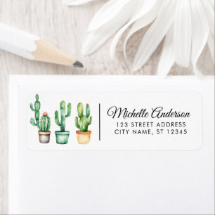 Modern Watercolor Cactus Cacti Desert Succulent
