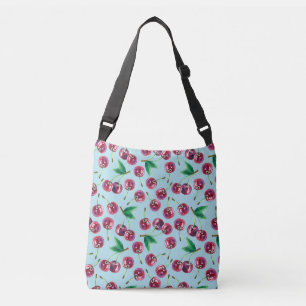 Modern Watercolor Cherries: Juicy Berry Pattern Crossbody Bag