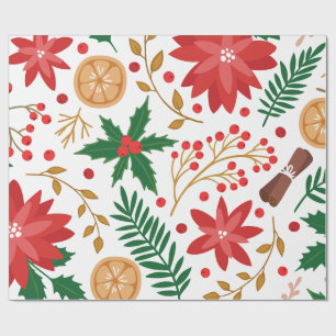 Modern Watercolor Christmas Green Pine Tree Wrapping Paper