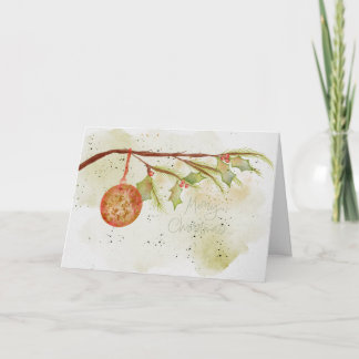 Modern Watercolor Christmas Holidays Card