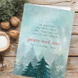 Modern Watercolor Christmas Winter Snow Forest Holiday Card<br><div class="desc">Design is composed of watercolor snow covered forest of pine trees

Available here:
http://www.zazzle.com/store/selectpartysupplies</div>