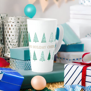 Modern Watercolor Christmas X-mas Trees Classic   Latte Mug