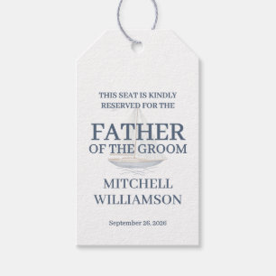 Modern Watercolor Coastal Seascape Wedding Gift Tags