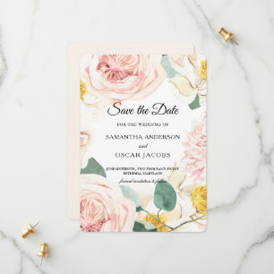 Modern Watercolor Colourful Beauty Frame Save The Date