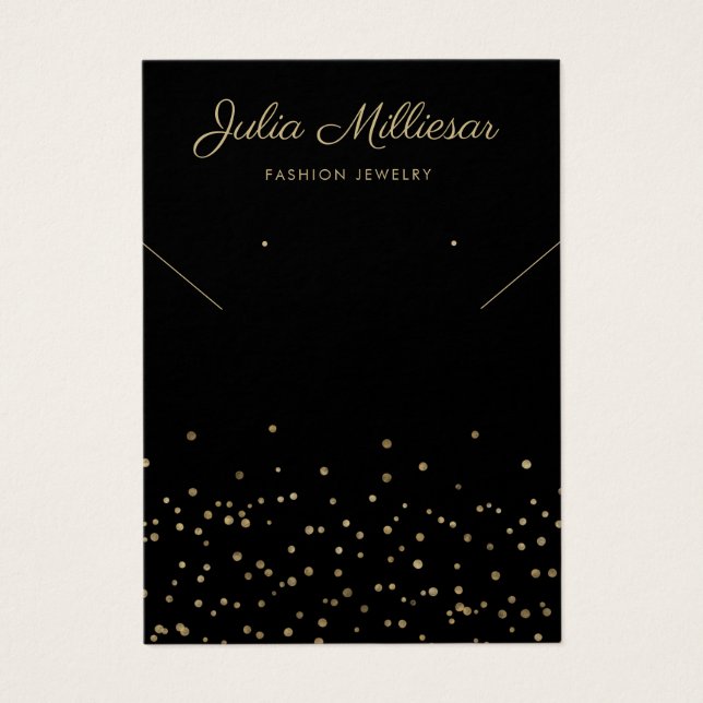 Modern watercolor Confetti Earring Display Card (Front)