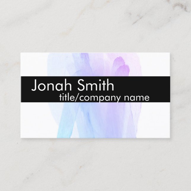 modern watercolor custom business card template (Front)