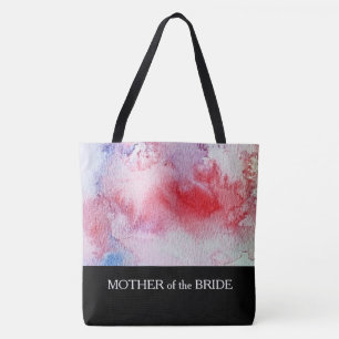 Modern watercolor custom text personalised wedding tote bag