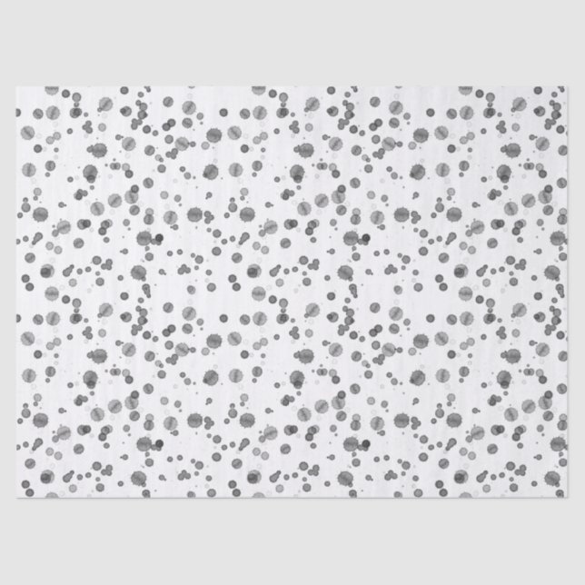 Modern Watercolor Dalmatian Spot Pattern Tissue Paper (Front)