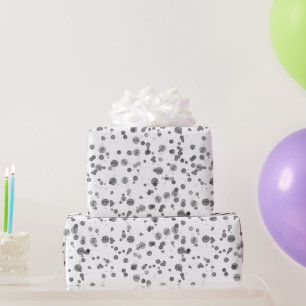 Modern Watercolor Dalmatian Spot Pattern Wrapping Paper