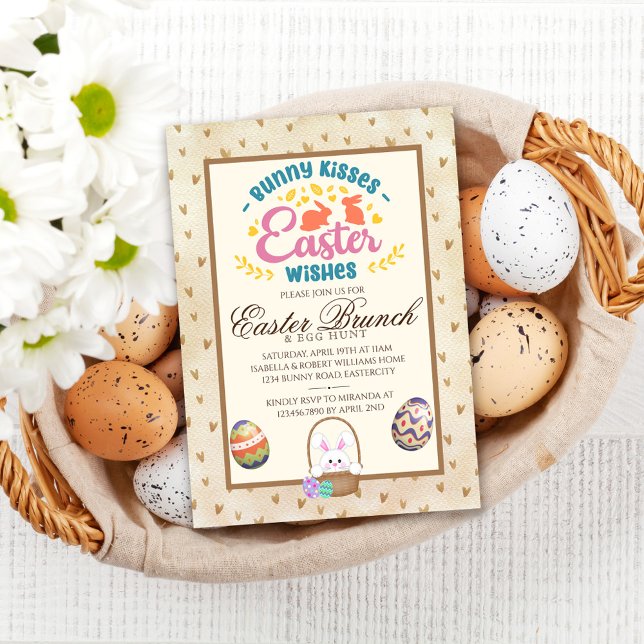 Modern Watercolor Easter Brunch Egg Hunt Invitation (Creator Uploaded)