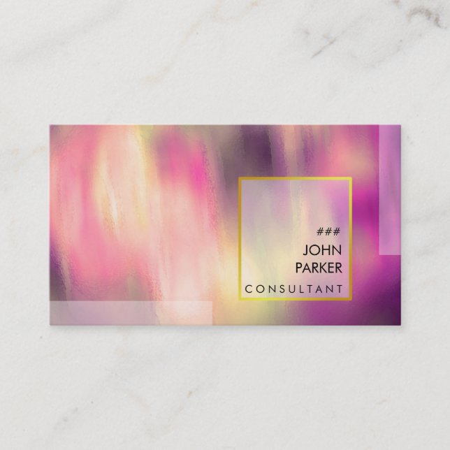 Modern Watercolor Elegant Artist Professional Business Card (Front)