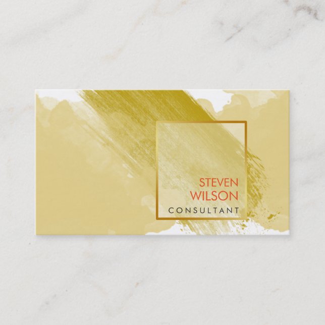 Modern Watercolor Elegant Artist Professional Business Card (Front)