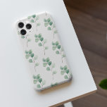 Modern Watercolor Eucalyptus Green Pattern iPhone 11Pro Max Case<br><div class="desc">Modern Watercolor Eucalyptus Green Pattern</div>