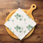 Modern Watercolor Eucalyptus Green Pattern Tea Towel<br><div class="desc">Modern Watercolor Eucalyptus Green Pattern</div>