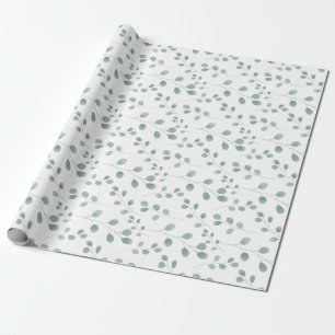 Modern Watercolor Eucalyptus Pattern Wrapping Paper