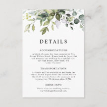 Modern Watercolor Eucalyptus Wedding Details