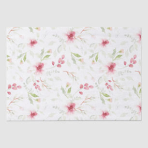 Modern watercolor expressive floral tissue paper