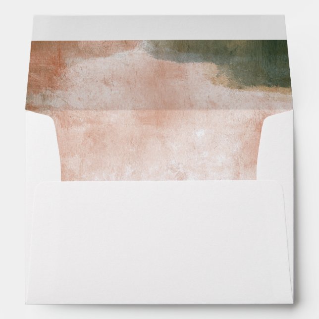 Modern Watercolor Fall Wedding Envelope (Back (Bottom))