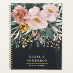 Modern watercolor floral and foliage elegant planner<br><div class="desc">Modern watercolor floral and foliage chic elegant design. On trend floral and foliage design. Part of a modern collection.</div>