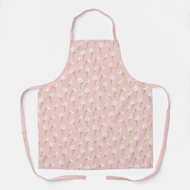 Modern Watercolor Floral Botanical Flowers  Apron (Front)
