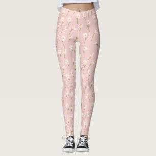 Modern Watercolor Floral Botanical Flowers  Leggings
