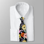 Modern Watercolor Floral Botanical Flowers  Neck T Tie<br><div class="desc">Modern Watercolor Floral Botanical Flowers</div>