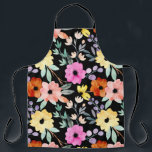 Modern Watercolor Floral Botanical Flowers Throw P Apron<br><div class="desc">Modern Watercolor Floral Botanical Flowers</div>