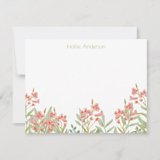 Modern Watercolor Floral Elegant Chic Card