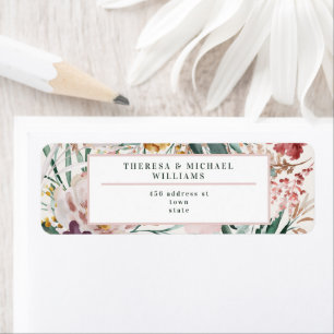 Modern watercolor floral elegant personalized