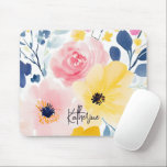 Modern Watercolor Floral Pattern Mouse Mat<br><div class="desc">Beautiful watercolor style illustration.</div>
