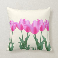 Modern Watercolor floral pink tulips flower spring