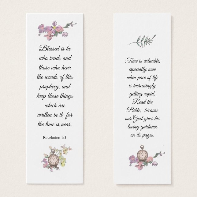 Modern Watercolor Floral Religious Bible Wisdom (Front & Back)