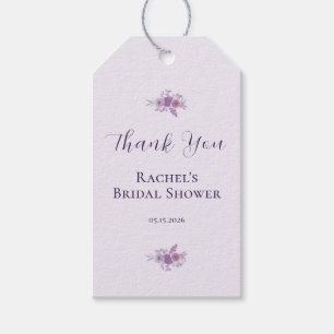 Modern Watercolor Floral Thank You Bridal Shower Gift Tags