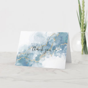 Modern Watercolor Floral “Thank You” Card