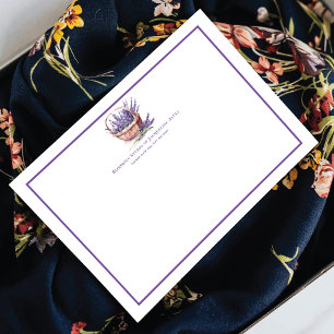 Modern Watercolor Flower Shop Lavender Card