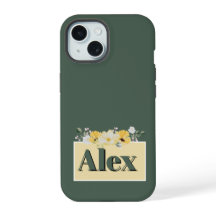 Modern Watercolor Flowers & green Bg