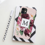 Modern Watercolor Flowers Monogrammed iPhone 11 Case<br><div class="desc">Modern Watercolor Flowers Monogrammed</div>