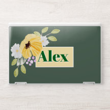 Modern Watercolor Flowers & personalise name