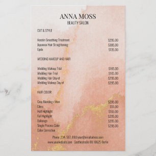 Modern Watercolor Gold Glitter  Flyer