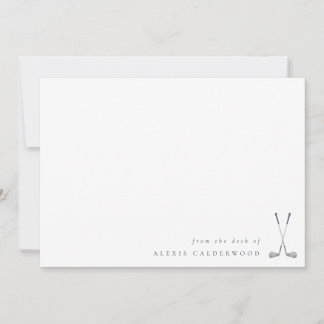 Modern Watercolor Golf Clubs Personalised Card