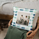 Modern Watercolor Green Brush Stroke | Photo Cushion<br><div class="desc">Pillows make for thoughtful and practical gifts, offering comfort and relaxation to the recipient. Here's a description of pillows as a gift: Give the gift of ultimate comfort and relaxation with these luxurious pillows. Crafted with the finest materials, these pillows are designed to provide a blissful sleep experience and promote...</div>