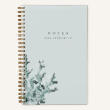 Modern Watercolor Green Sea Coral Personalised