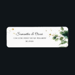 Modern Watercolor Greenery Frame & Gold Dots<br><div class="desc">Modern Watercolor Greenery Frame & Gold Dots</div>