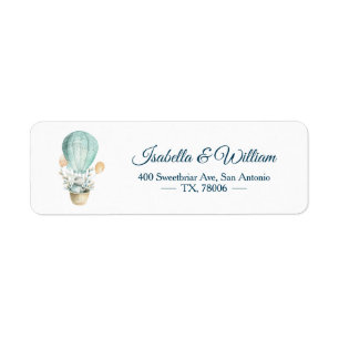 Modern Watercolor Happy Easter Balloon Bunny Boho