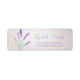 Modern Watercolor  Lavander  Address