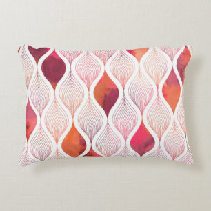 Modern watercolor leafs, seamless pattern. decorative cushion