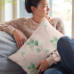 Modern Watercolor Leaves Pattern  Decorative Cushion<br><div class="desc">Modern Watercolor Leaves Pattern</div>